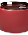 American Leather Uno Round Storage Ottoman