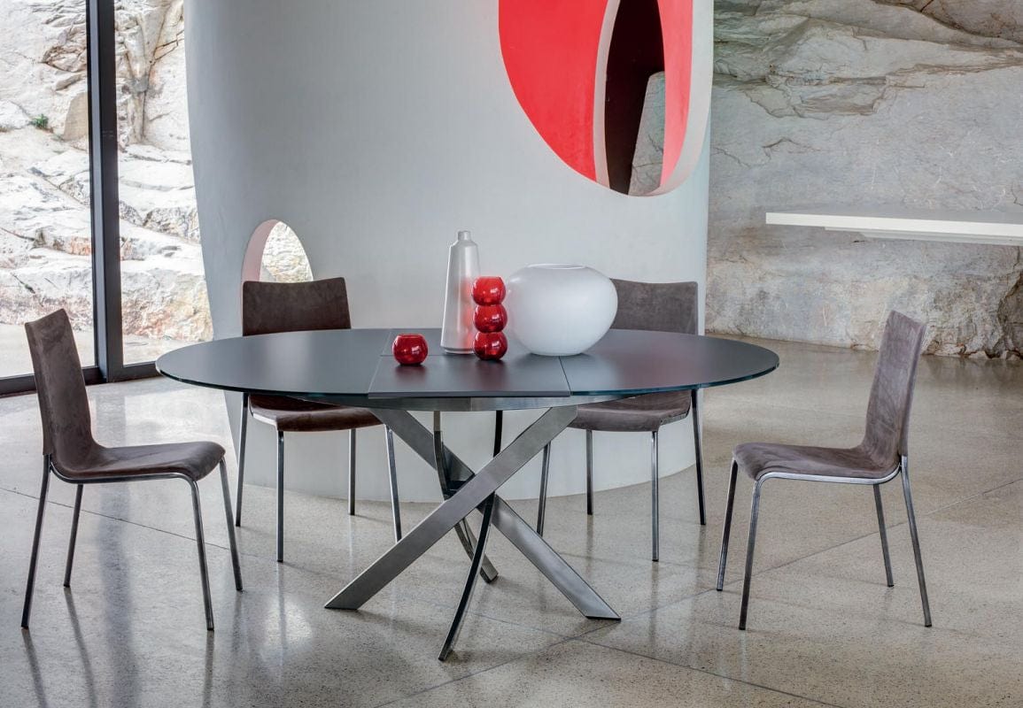 Bontempi Barone Round Extendible Dining Table