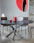 Bontempi Barone Round Extendible Dining Table