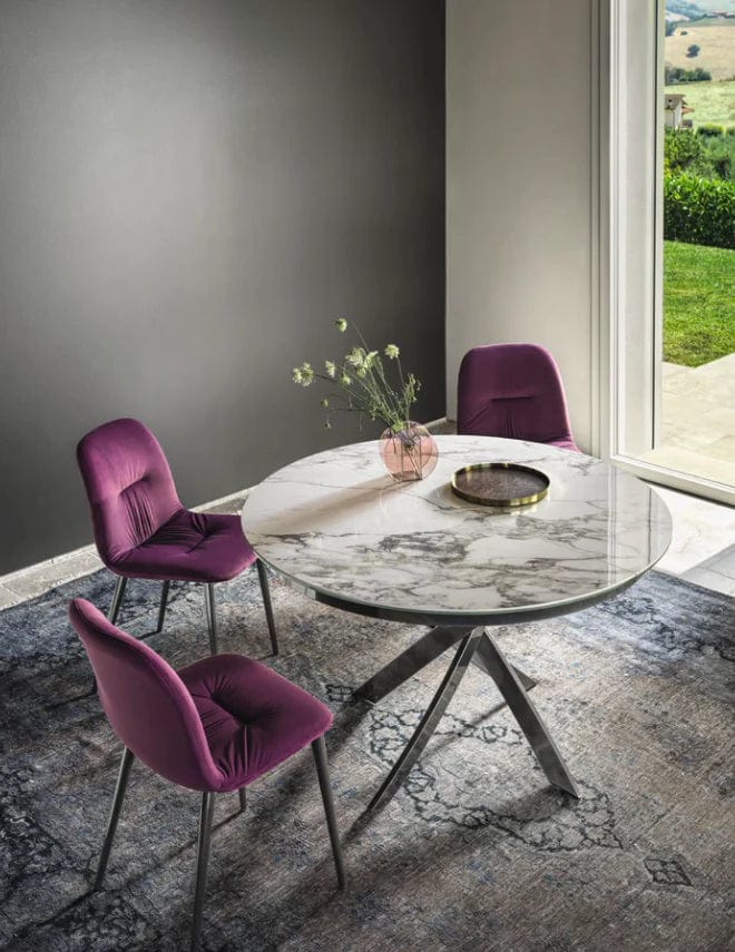 Bontempi Barone Round Extendible Dining Table