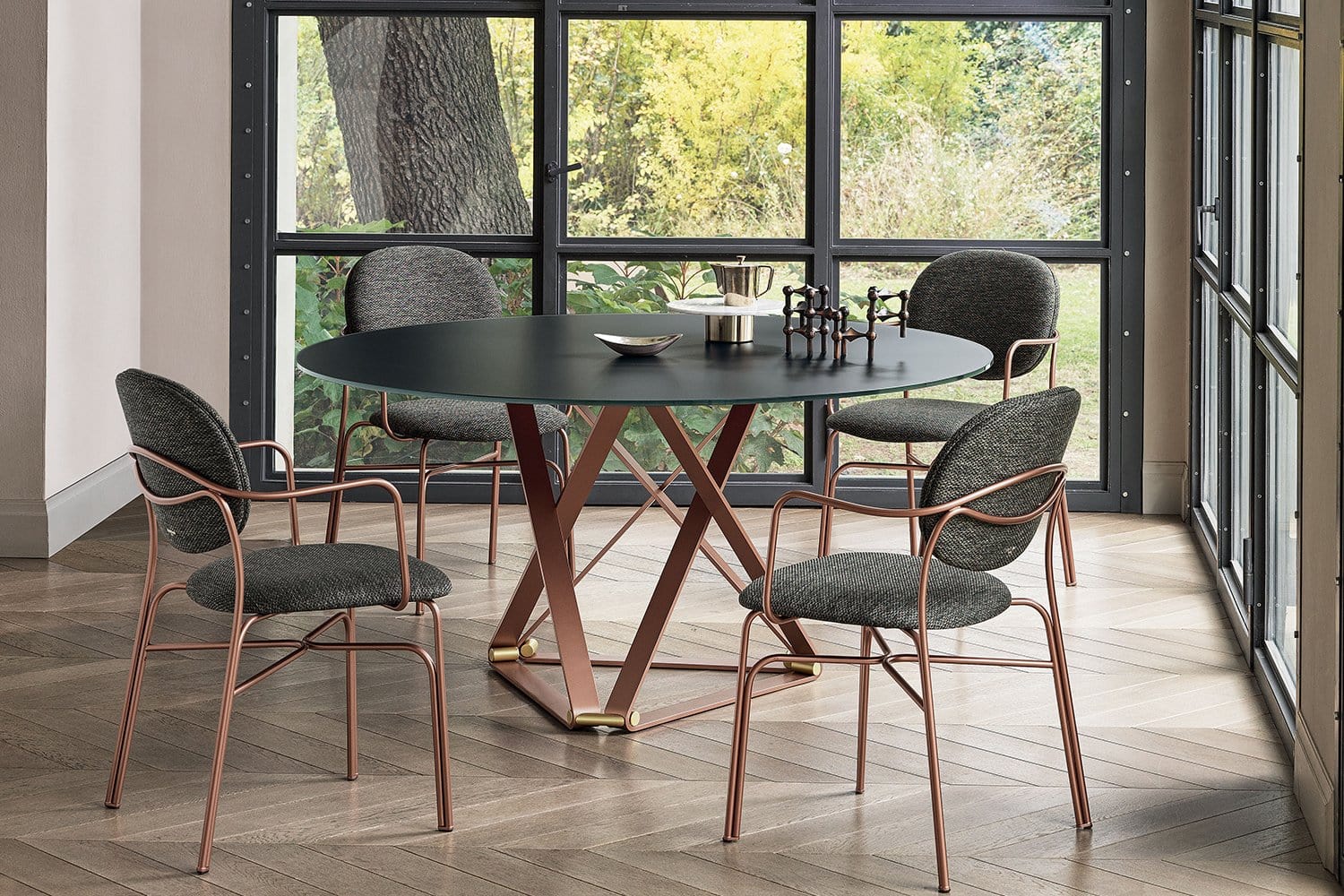 Bontempi Delta Round Dining Table