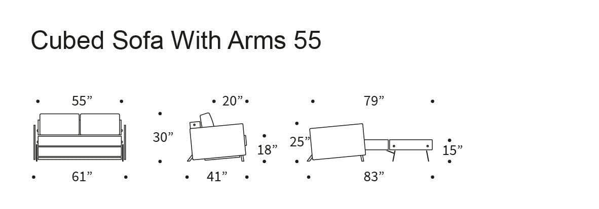 Innovation Cubed Full Size Sofa Bed With Arms