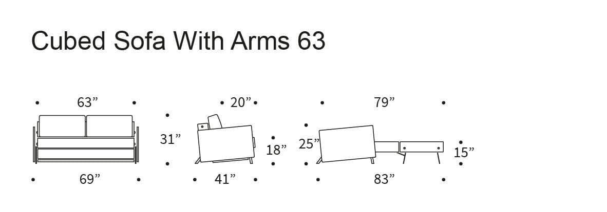 Innovation Cubed Queen Size Sofa Bed With Arms