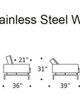 Innovation Dublexo Stainless Steel Sofa Bed With Arms