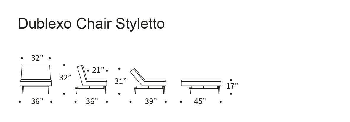 Innovation Dublexo Styletto Chair Dark Wood