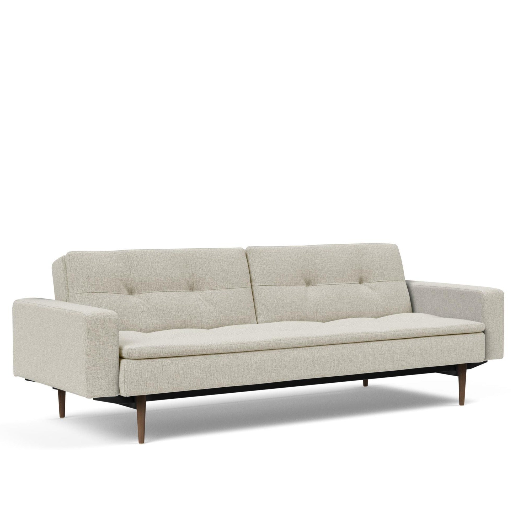 Innovation Dublexo Styletto Sofa Bed Dark Wood With Arms