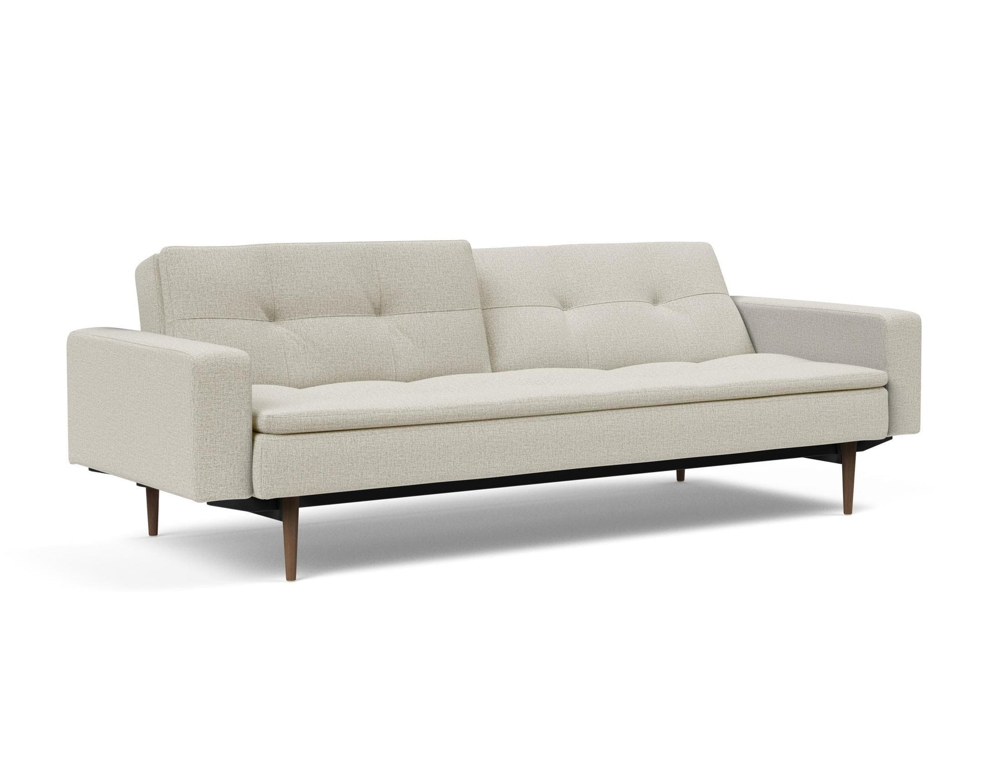 Innovation Dublexo Styletto Sofa Bed Dark Wood With Arms