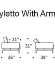 Innovation Dublexo Styletto Sofa Bed Dark Wood With Arms