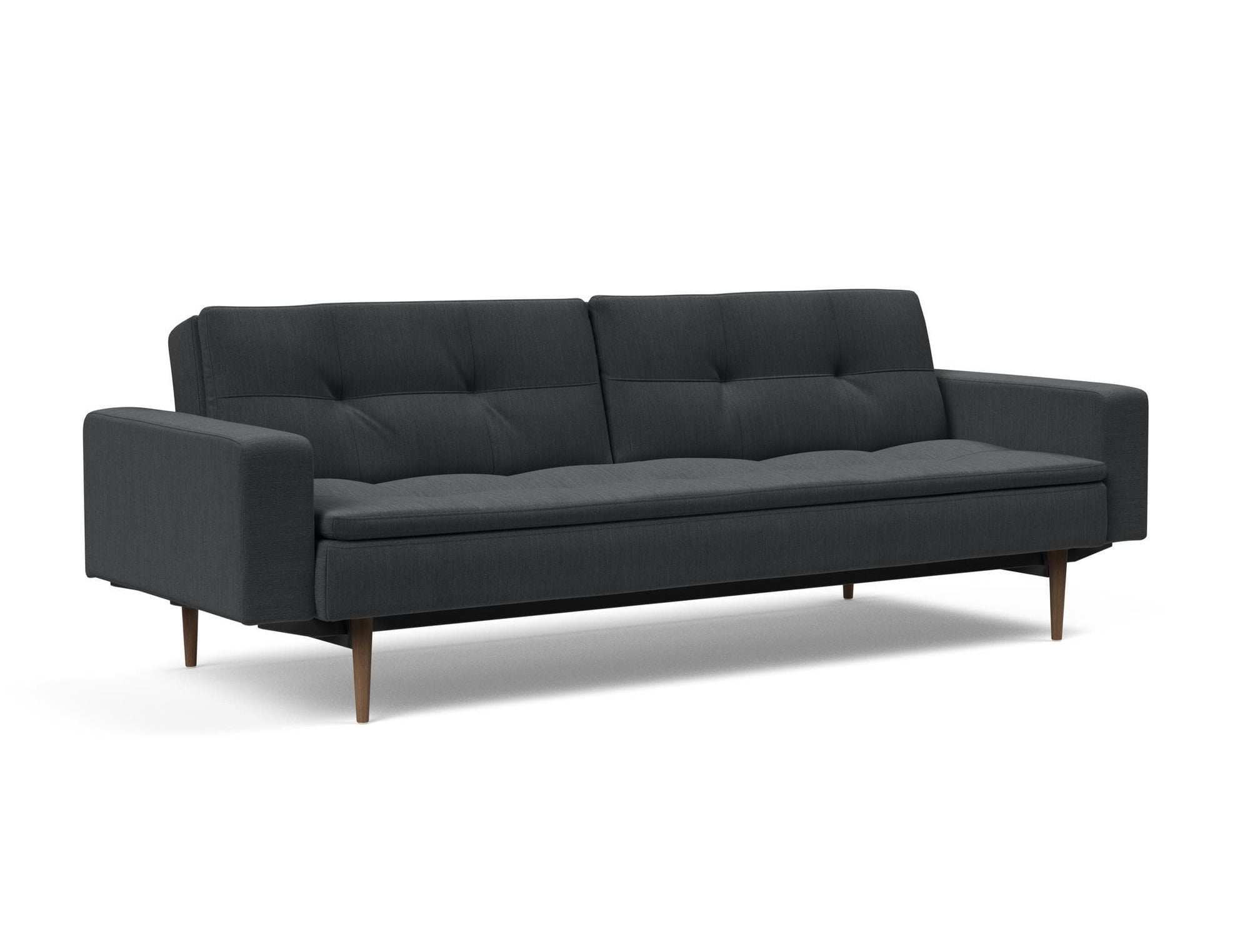 Innovation Dublexo Styletto Sofa Bed Dark Wood With Arms