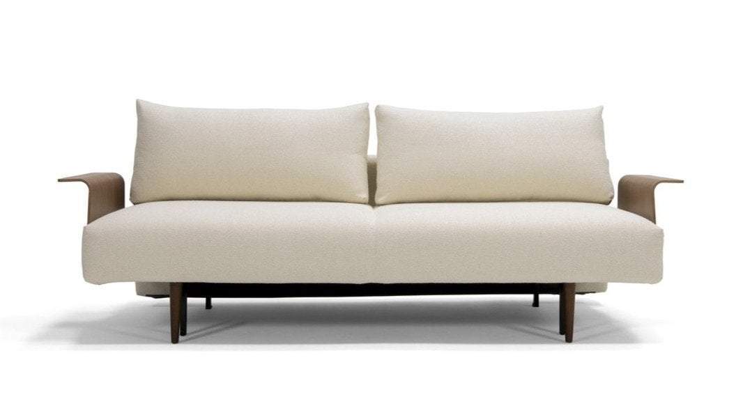 Innovation Frode Dark Styletto Sofa Bed Walnut Arms