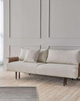 Innovation Frode Dark Styletto Sofa Bed Walnut Arms